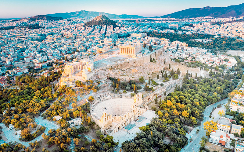 Athens, Greece aerial view